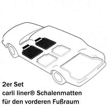carli liner Schalenmatten Fußraum für Ford Ranger (TKE) Bj. 06.12-